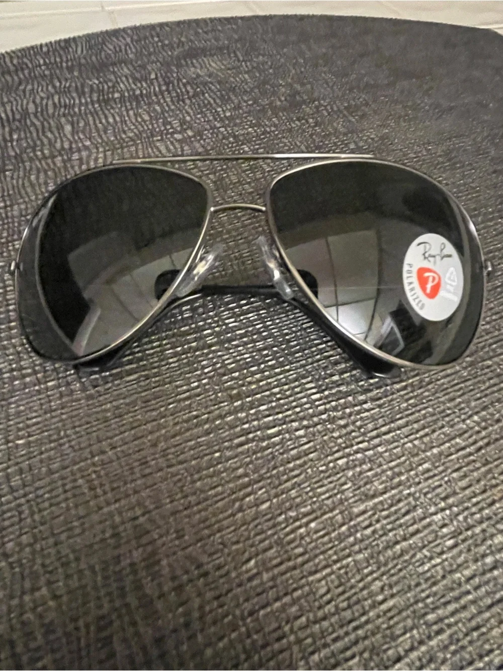 NWOT Ray-Ban Men's Silver Frame Green Lens Aviator Sunglasses